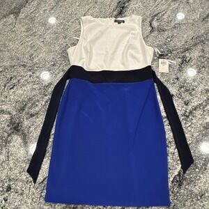 Lauren Ralph Lauren Women's Royal Blue Sleeveless Dress Size 12P #489